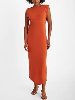 Express Crew Neck Sleeveless T-Shirt Maxi Dress